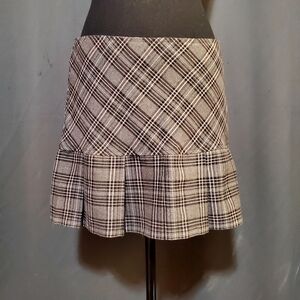 Tracy Evans Pleated Plaid Skirt Size 9